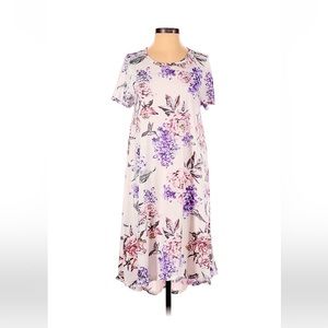 Lularoe Floral Carly with Hummingbirds Small